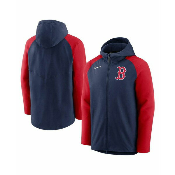 ナイキ ブルゾン レディース ナイキ レディース ジャケット＆ブルゾン アウター Men's Navy and Red Boston Red Sox Authentic Collection Full-Zip Hoodie Performance Jacket Navy, Red