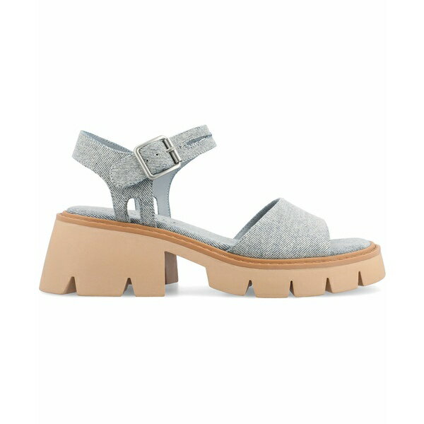 ジャーニーコレクション レディース サンダル シューズ Women's Tillee Treaded Outsole Platform Sandals Light Denim