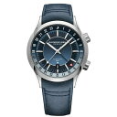 レイモンドウェイル レディース 腕時計 アクセサリー Men's Swiss Automatic Freelancer GMT Blue Leather Strap Watch 41mm Blue