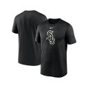 ナイキ レディース Tシャツ トップス Men's Black Chicago White Sox Big and Tall Logo Legend Performance T-shirt Black