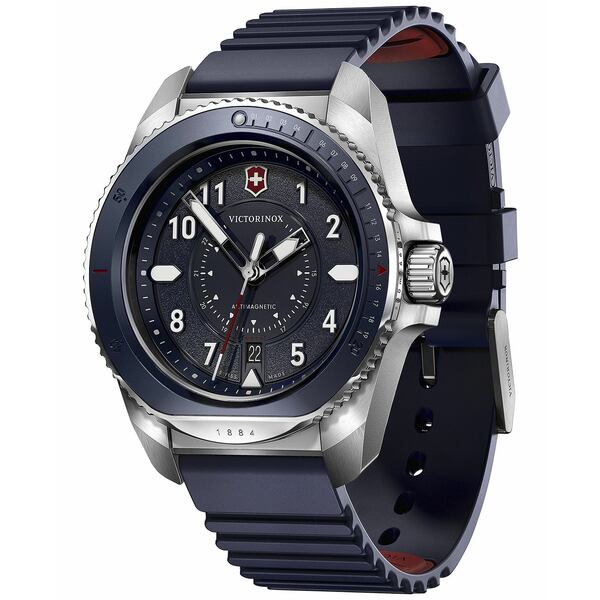 ビクトリノックス ビクトリノックス レディース 腕時計 アクセサリー Men's Swiss Journey 1884 Blue Rubber Strap Watch 43mm Blue