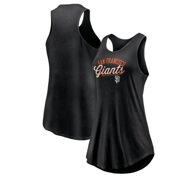 t@ieBNX fB[X TVc gbvX San Francisco Giants Fanatics Branded Women's Simplicity Swing Racerback Scoop Neck Tank Top Black