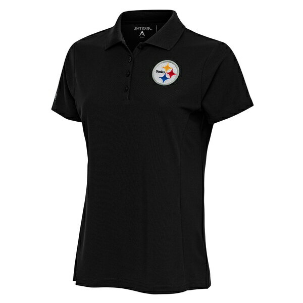 ƥ ǥ ݥ ȥåץ Pittsburgh Steelers Antigua Women's Team Logo Legacy Pique Polo Black