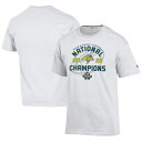 チャンピオン メンズ Tシャツ トップス South Dakota State Jackrabbits Champion 2022 FCS Football National Champions Locker Room TShirt White