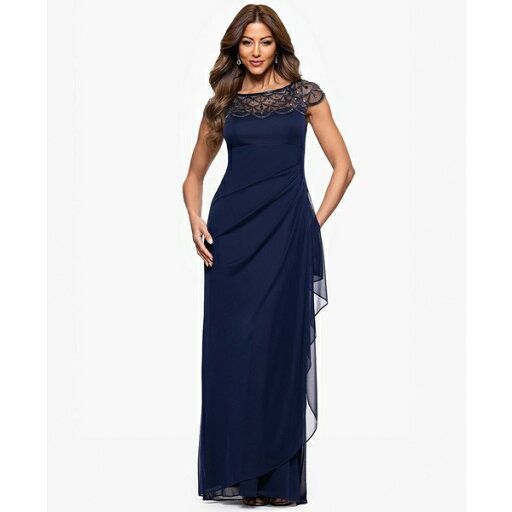 エスケープ レディース ワンピース トップス Women's Boat-Neck Long Sheath Dress Navy エスケープ レディース ワンピース トップス Women's Boat-Neck Long Sheath Dress Navy