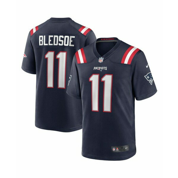 楽天astyナイキ メンズ シャツ トップス Men's Drew Bledsoe New England Patriots Game Retired Player Jersey Navy