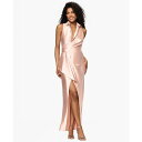 エスケープ レディース ワンピース トップス Women's Collared Sleeveless Long Sheath Dress Rose Gold