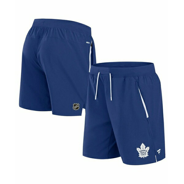 ファナティクス メンズ カジュアルパンツ ボトムス Men's Blue Toronto Maple Leaf's Authentic Pro Rink Performance Shorts Blue