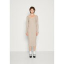 ジーナ トリコット レディース ワンピース トップス MIDI DRESS - Shift dress - beige