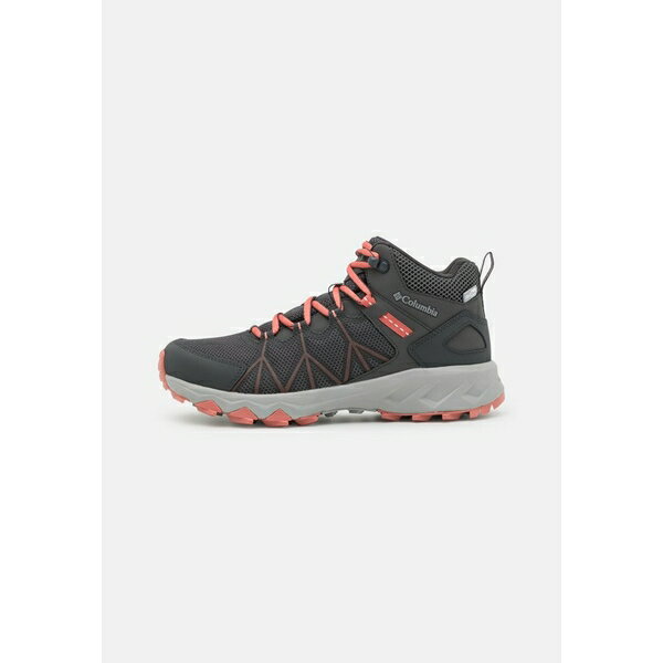 コロンビア レディース テニス スポーツ PEAKFREAK II MID OUTDRY - Hiking shoes - dark grey/dark coral