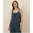 パクト レディース カットソー トップス Women's Organic Cotton Coastal Double Gauze Square Neck Cam...