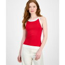 ティー・タハリ レディース カットソー トップス Women's Colorblock Ribbed Sleeveless Top Apple Red/whit...