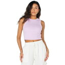 ロキシー レディース カットソー トップス Juniors' Roxify Ribbed Logo Cropped Tank Top Orchid Bouque...