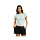 コットンオン レディース カットソー トップス Women's Nikki Gathered Short Sleeve Top Powder green