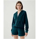 パクト レディース パーカー・スウェットシャツ アウター Women's Organic Cotton Velour Zip Hoodie Celestial