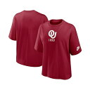 ナイキ レディース カットソー トップス Women's Crimson Oklahoma Sooners Boxy Legacy Established T-...