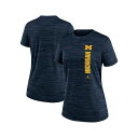 ナイキ レディース カットソー トップス Women's Navy Michigan Wolverines Velocity Performance T-Shi...