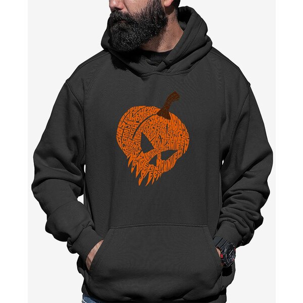 エルエーポップアート メンズ パーカー・スウェットシャツ アウター Men's Evil Pumpkin Word Art Hood..