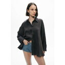 ノクチューン レディース カットソー トップス Women's Embroidered Flowy Shirt Black
