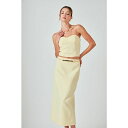 エンドレスローズ レディース カットソー トップス Women's Tweed Strapless Top Butter