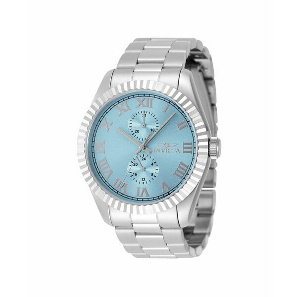 インビクタ メンズ 腕時計 アクセサリー Men's 48903 Specialty Quartz Multifunction Tiffany Blue Dial Watch Silver