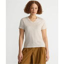 ランズエンド レディース カットソー トップス Women's Relaxed Supima Cotton V-Neck T-Shirt Blush whisp...