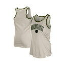 ニューエラ レディース カットソー トップス Women's Cream Milwaukee Brewers Armed Forces Tank Top Cre...