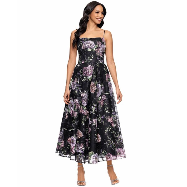 ベッツィ アンド アダム レディース ワンピース トップス Women's Floral-Print Lace Sleeveless Dress..
