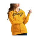アンティグア レディース カットソー トップス Women's Gold Denver Nuggets Team Victory Full-Zip Hoodie...
