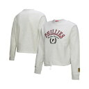 ミッチェル&ネス レディース カットソー トップス Women's Heather Gray Philadelphia Phillies Cropped Tog...