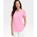 ジェイエムコレクション レディース カットソー トップス Women's Solid Scoop-Neck Short Sleeve Top, Created ...