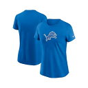 ナイキ レディース カットソー トップス Women's Blue Detroit Lions Primary Logo T-Shirt Blue