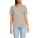 ランズエンド レディース カットソー トップス Women's Relaxed Supima Cotton Crew Neck T-Shirt Dark jut...