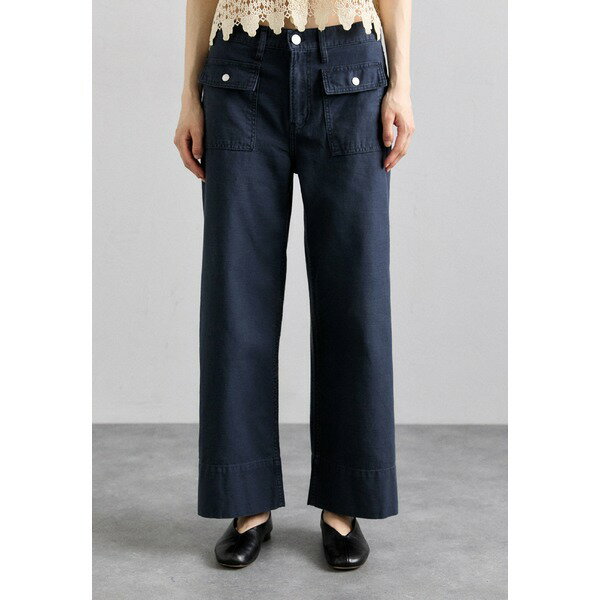 ե졼 ǥ 奢ѥ ܥȥॹ THE 70S PATCH POCKET CROP STRAIGHT - Trousers - washed navy