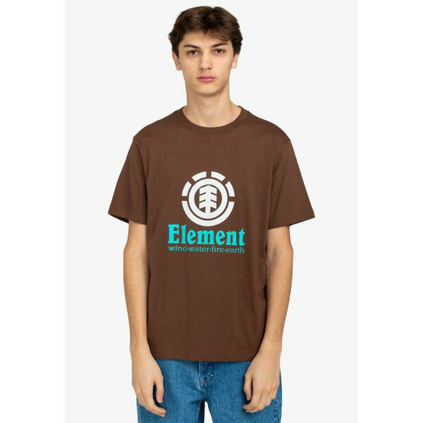 エレメント メンズ サンダル シューズ VERTICAL - Print T-shirt - mottled brown