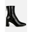 ロンンドンラグ レディース ブーツ シューズ Kostaka Patent Square Toe Ankle Boots Black