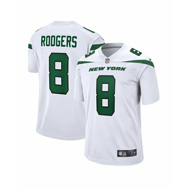 ナイキ メンズ シャツ トップス Men's Aaron Rodgers New York Jets Game Jersey White/Green