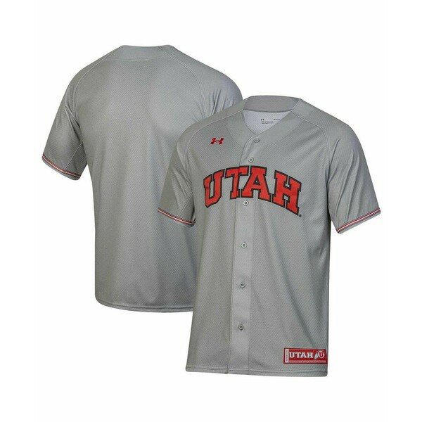 アンダーアーマー メンズ シャツ トップス Men's Utah Utes Replica Baseball Jersey Gray