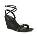 ナインウェスト レディース サンダル シューズ Women's Nashy Square Toe Dress Wedge Sandals Black(4)