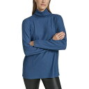 マークニューヨーク レディース カットソー トップス Women's Brushed Waffle Turtleneck Tunic Royal