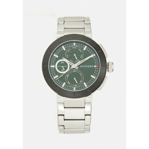 トミー ヒルフィガー メンズ 腕時計 アクセサリー LORENZO - Watch - silver-coloured/green/black トミー ヒルフィガー メンズ 腕時計 アクセサリー LORENZO - Watch - silver-coloured/green/black