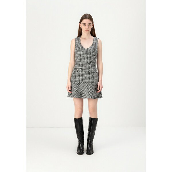  ǥ ԡ ȥåץ DAPHNEE FLAPS DRESS - Day dress - black/white