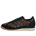 adidas アディダス レディース スニーカー Core Black/Off White/Collegiate Green 【(WMNS) adidas SL 72 'Core Black Leopard' JI0187】 サイズ US_7.5(24.5cm)(4)