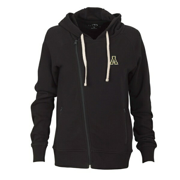 ビンテージアパレル レディース ジャケット＆ブルゾン アウター Appalachian State Mountaineers Women's Fleece Moto Jacket Black