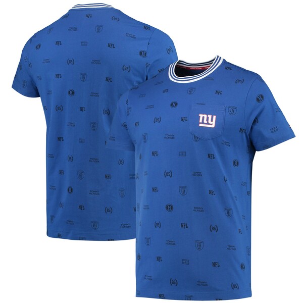 トミー ヒルフィガー メンズ Tシャツ トップス New York Giants Tommy Hilfiger Essential Pocket TShirt Royal