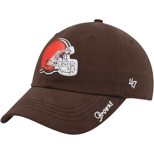 フォーティーセブン レディース 帽子 アクセサリー Cleveland Browns '47 Women's Miata Clean Up Primary Logo Adjustable Hat Brown