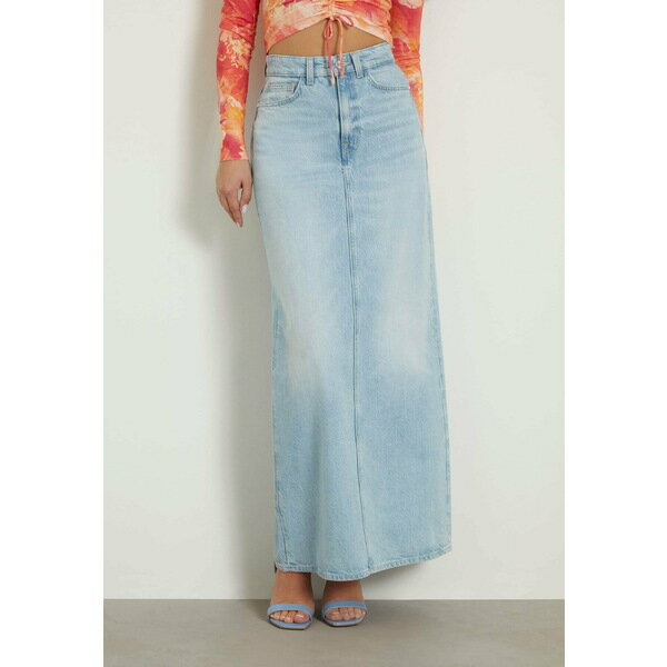 ゲス レディース スカート ボトムス WENONA BACK SPLIT - Maxi skirt - blau