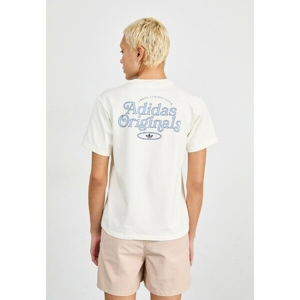 アディダスオリジナルス レディース Tシャツ トップス SPORTS CLUB GRAPHIC TEE - Print T-shirt - off-white