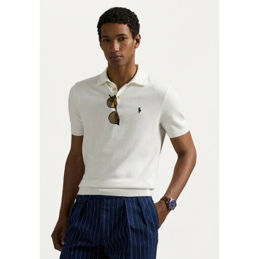 ラルフローレン メンズ Tシャツ トップス COTTON POLO COLLAR JUMPER - Polo shirt - deckwash white ラルフローレン メンズ Tシャツ トップス COTTON POLO COLLAR JUMPER - Polo shirt - deckwash white