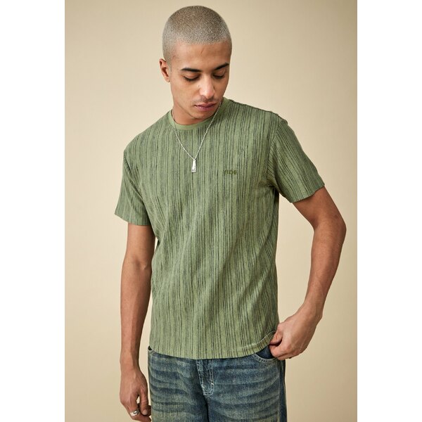 ビー ディ ジー アーバン アウトフィッターズ メンズ サンダル シューズ TEE - Print T-shirt - sage